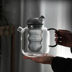 燒水壺泡茶專用日式玻璃壺可明火加熱煮茶壺茶水分離老白茶煮茶器