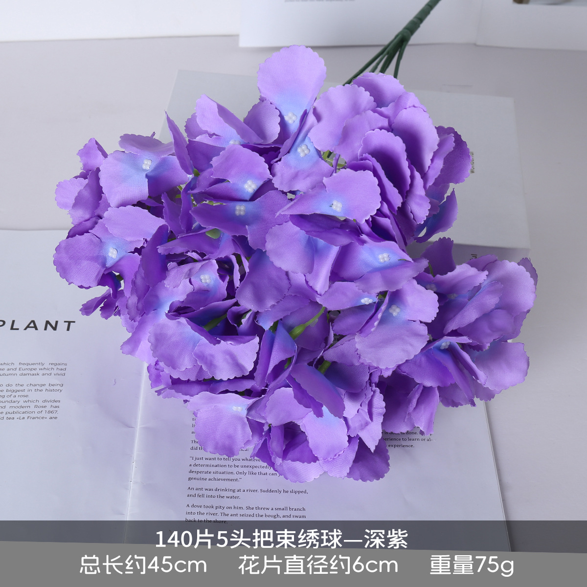 Hortenida DIY decoración de bodas disparo ramo floral arreglos floral mayorista de alta calidad hortenida flores falsas