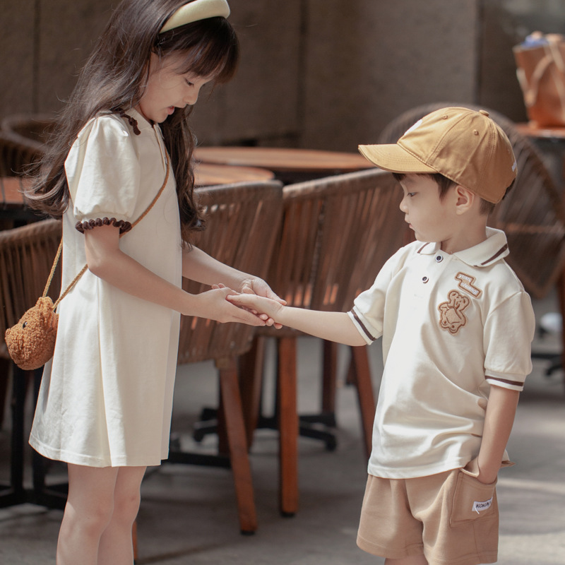 Celebridad en línea nueva moda padre-hijo ropa vestido Polo camisa una familia de tres cuatro madre-hija madre-hijo ropa fábrica ventas directas
