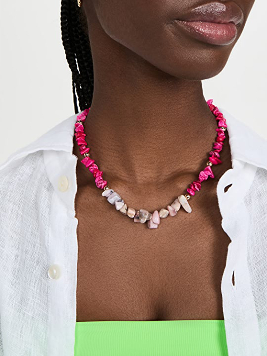 Fashion Irregular natural stone Plating Necklace 1 Piece