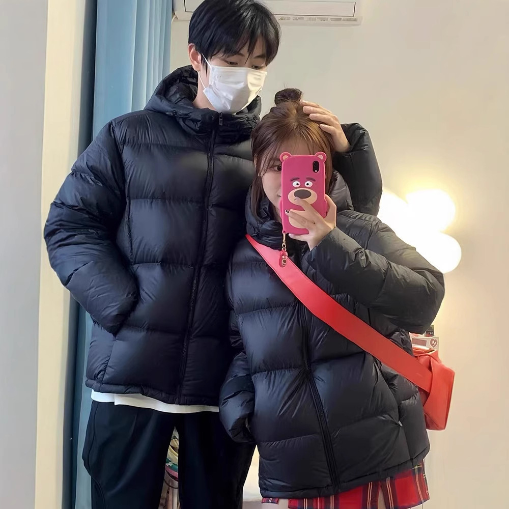 Algodón negro engrosado de invierno de mujeres 2025, nuevo estilo coreano engrosado chaqueta de algodón con capuchón pequeño image 3