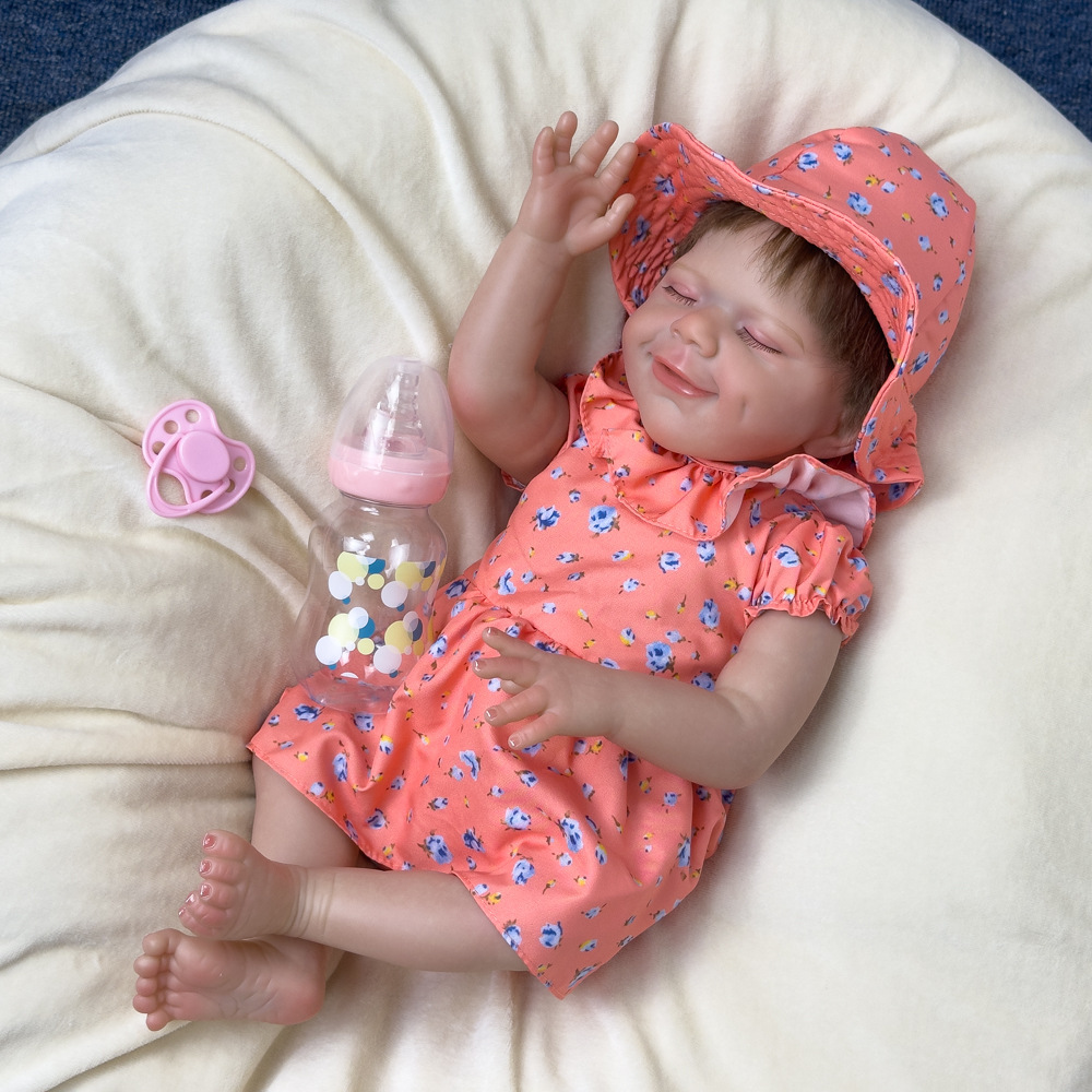 Muñeca caja de regalo para dormir muñeca cruda para dormir muñeca cruzada de princesa pesada juguetes para niños muñecas para cambiar de ropa de niña tela