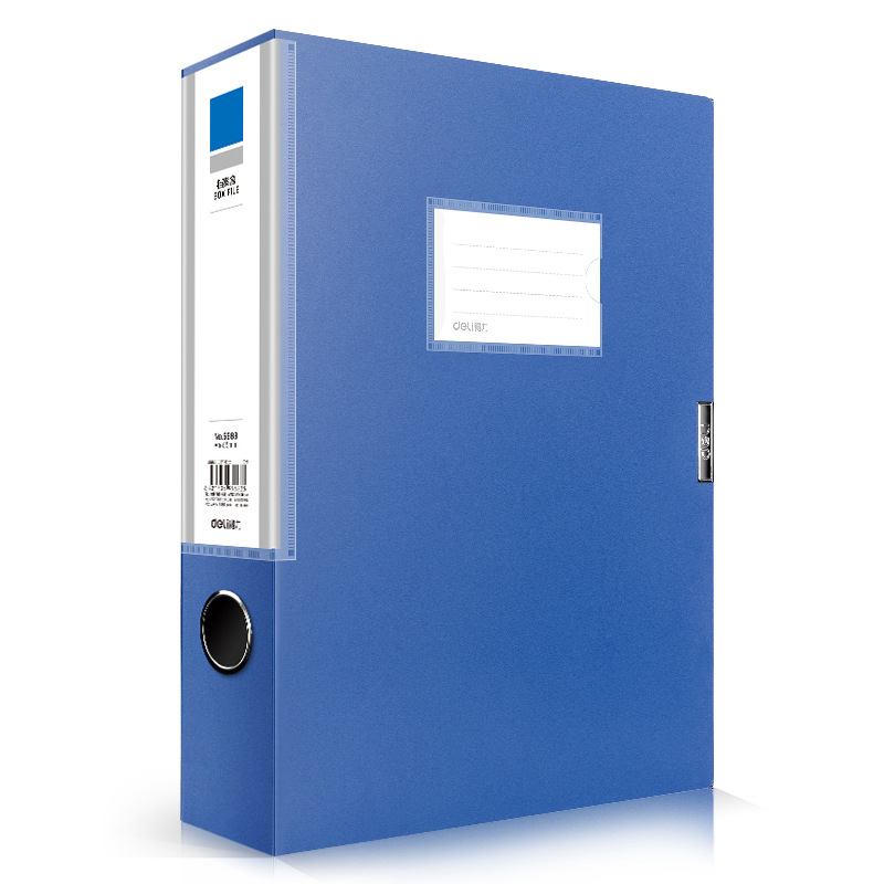 Caja de archivos Deli 5683/caja de almacenamiento de documentos de 3 pulgadas, caja de documentos A4, suministros de oficina, carpeta de documentos, versión engrosada