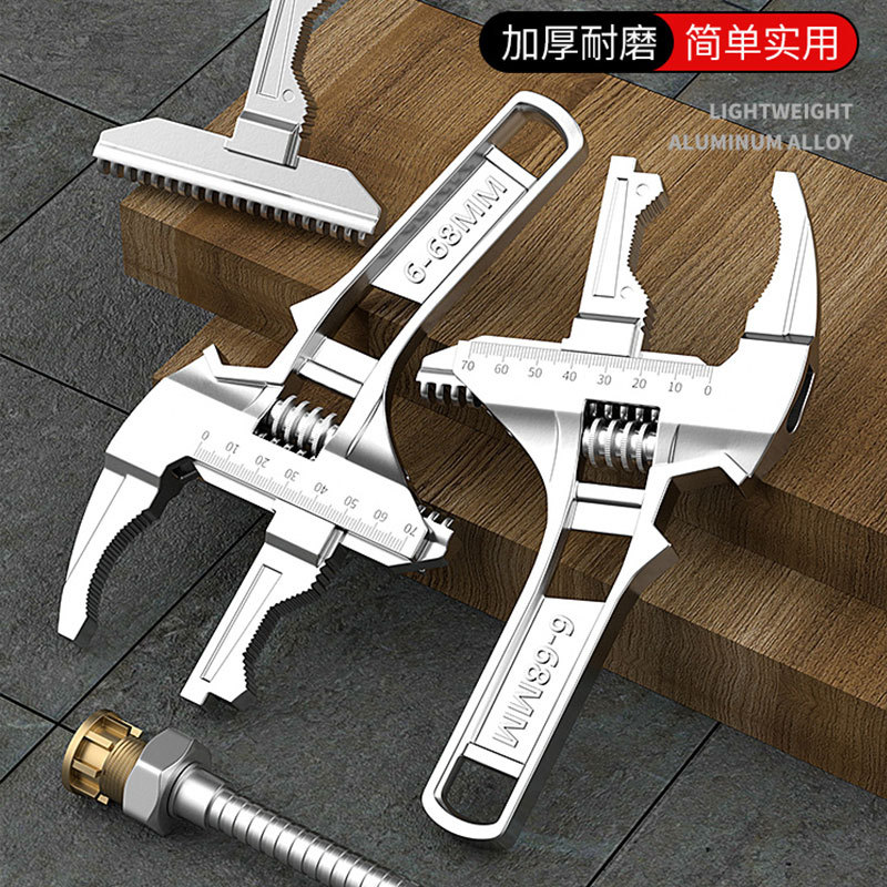 llave de baño de plomería multifuncional llave de fregadero de mango corto gran abertura herramienta especial para el mantenimiento del grifo