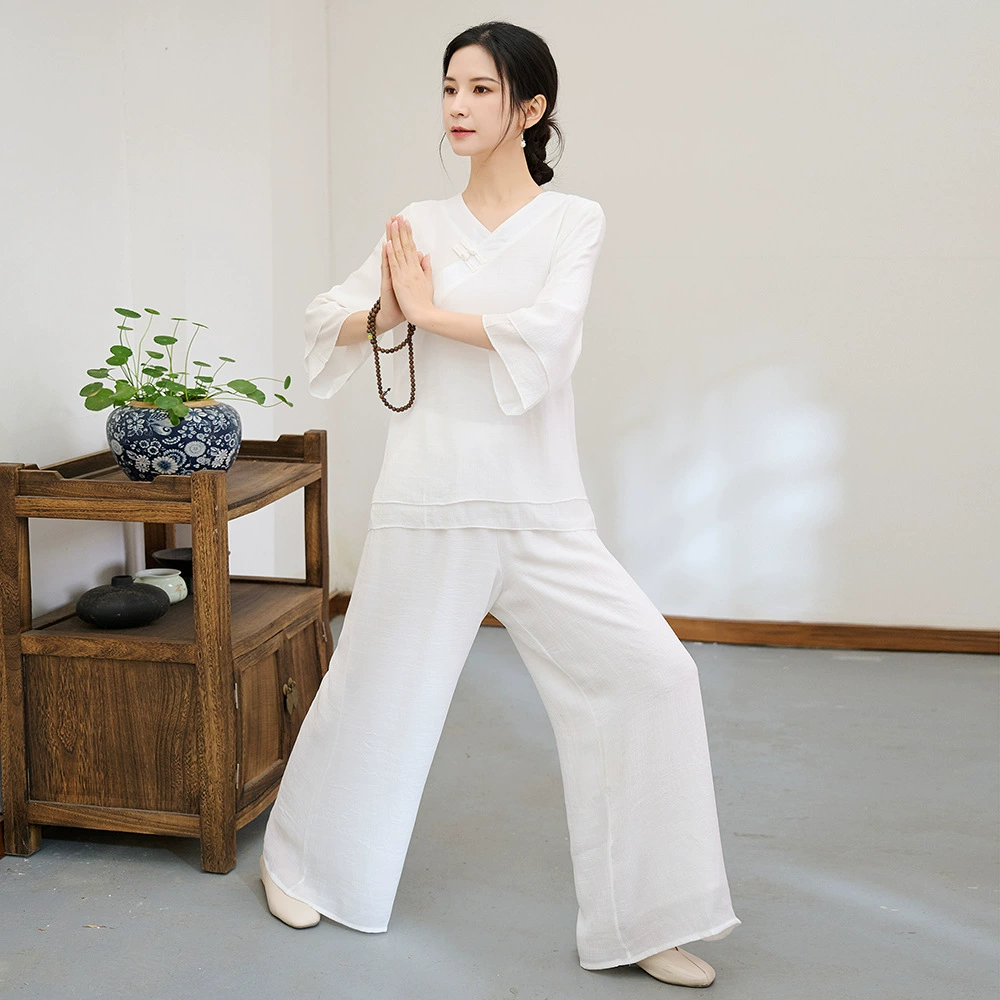 Новый этнический стиль, хлопок и лен, одежда для практики медитации дзен, комплект из двух предметов, одежда для исцеления йоги в китайском стиле, одежда для медитации, одежда для чайного искусства