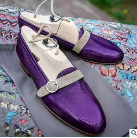 Трансграничные прямые продажи с фабрики, новая многоцветная Мужская официальная повседневная мужская обувь без шнуровки с пряжкой, размер 38-48