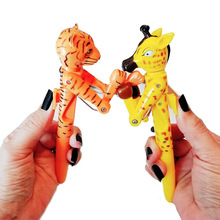 创意动物拳击笔老虎长颈鹿袋鼠猴子整新奇儿童玩具文具笔礼物