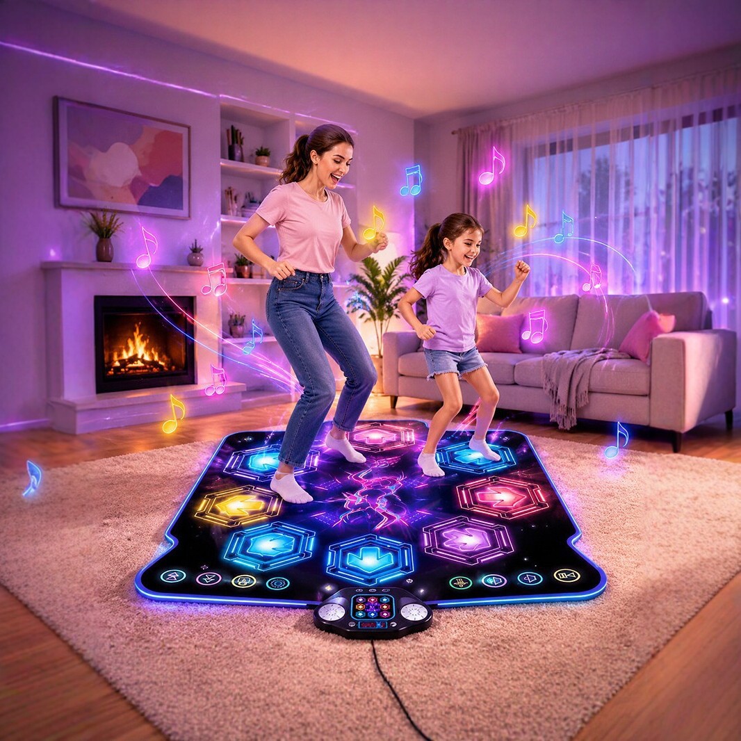 Cross-border Amazon children's music dance mat sensory training device height-enhancing fitness mat game toy dance mat
