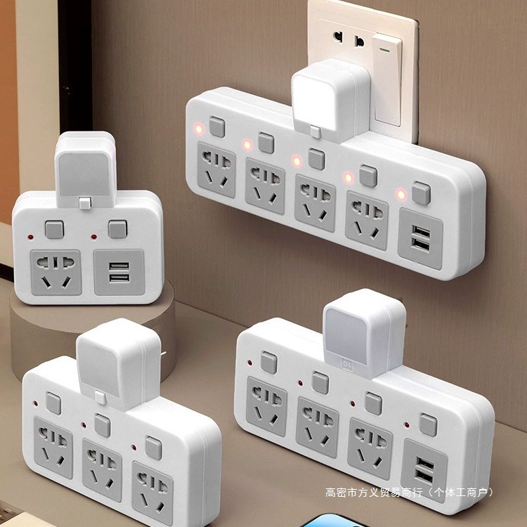 Светодиоды ночного освещения USB однослойный пористый преобразователь демонстрации переключателя вилки вставки бытовая подсказка доска