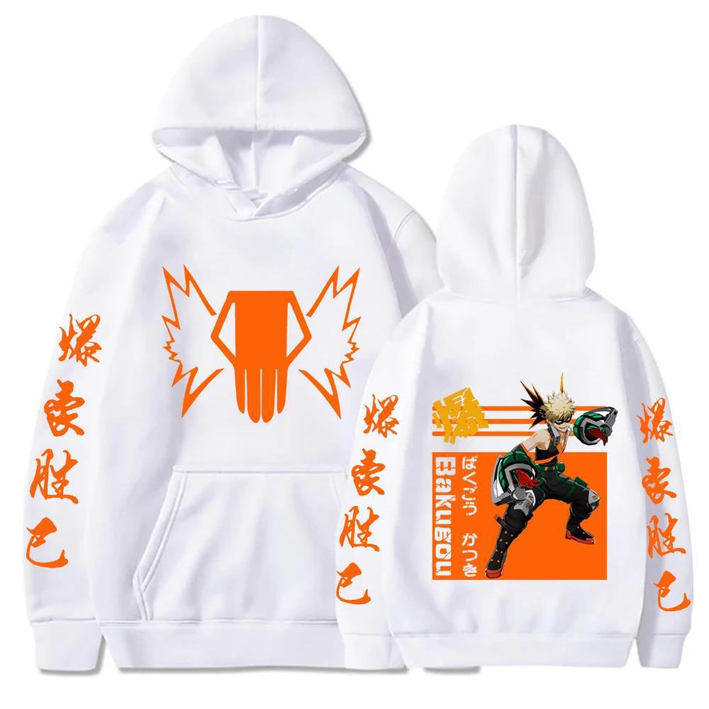 Japan Anime My Hero Academy Bakugou Katsuki Hoodies Women M