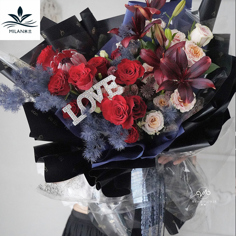 520 Día de San Valentín Amor perla accesorios flor ramo decoración Tarjeta de inserción caja de regalo DIY perla joyería al por mayor