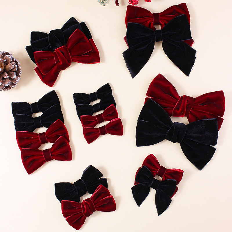 Velvet Ribbon Accessories for Gift Box Decoration, Hair Accessories, Semi-Finished Bow Ties Wholesale