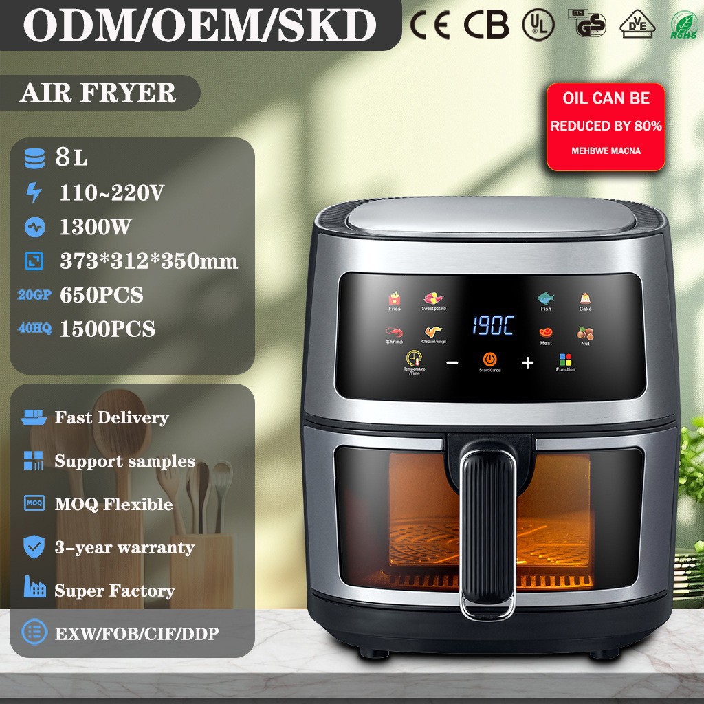 Foreign Trade Air Fryer Household Large-Capacity Touch Air Fryer Multi-Functional French Fries Machine Smart Electric Fryer