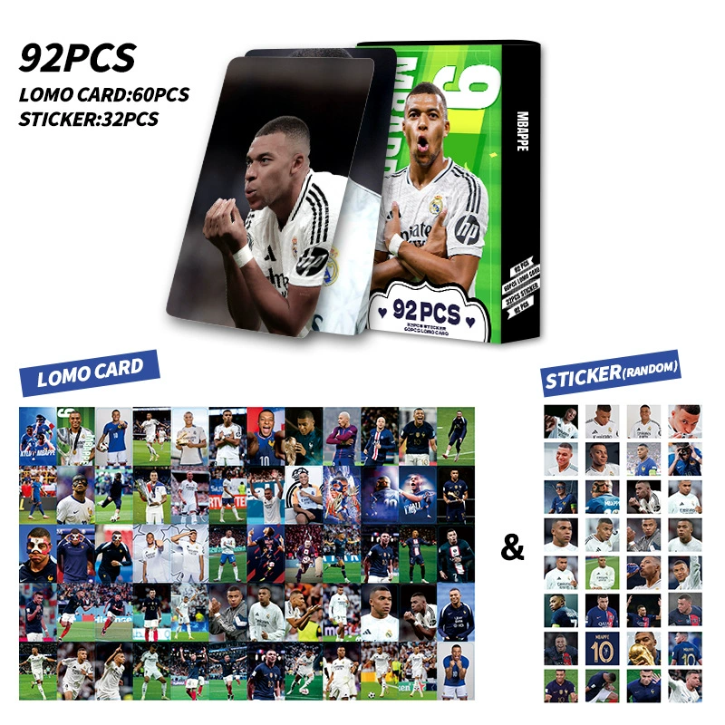 92 шт. HD фотокарточка Mbappe LOMO карта MBAPPE звезда коллекция карта футбольная карточка
