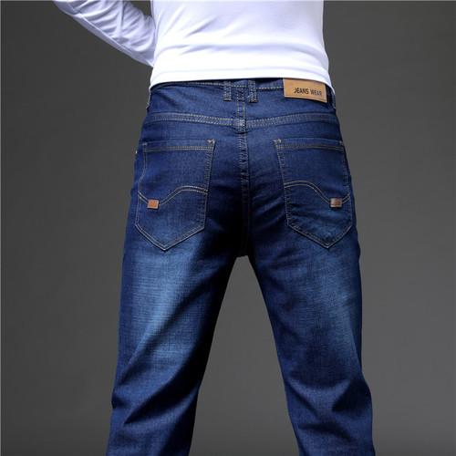 Spring Men's Denim Casual Pants Casual Cotton Micro-Spring Men's Long Pants F8206-2