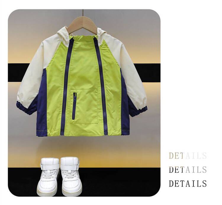 Αγόρια 2325 Διπλό Παλτό με φερμουάρ 2023 Άνοιξη Φθινόπωρο Νέο Παιδικό Όμορφο και Εξατομικευμένο Βρεφικό Ρούχα Αντιανεμικό_voghion.com