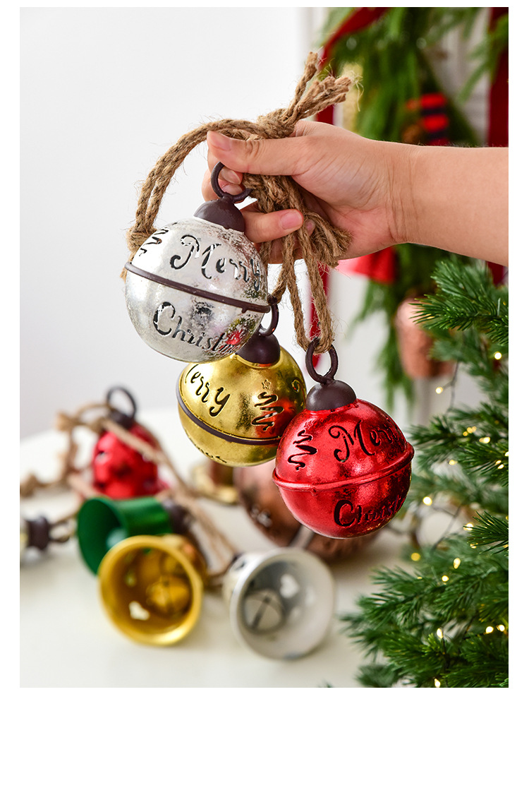 NUCH Iron Tree Pendant - Soundable Christmas Bell Decoration Scene Arrangement_voghion.com