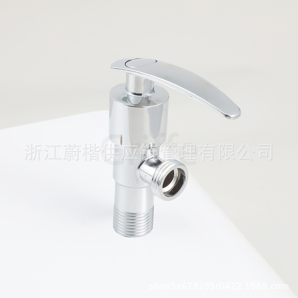 Electroplated stainless steel triangular valve, cold and hot water heater stop valve joint accessory, bathtub special faucet Application Scenario