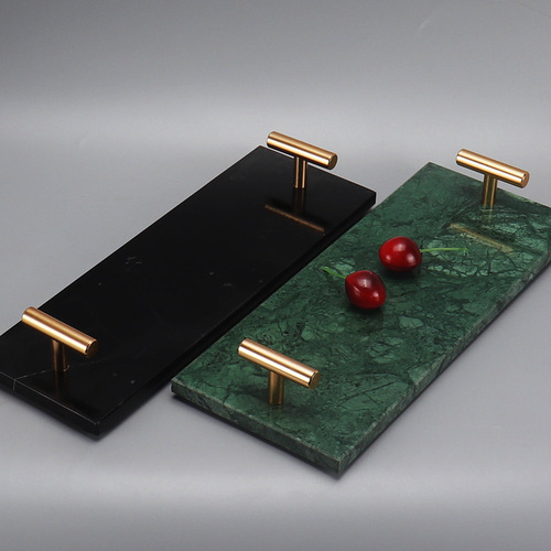 Nordic ins style marble tray tea tray cake tray jewelry cosmetics storage tray cake bathroom tray