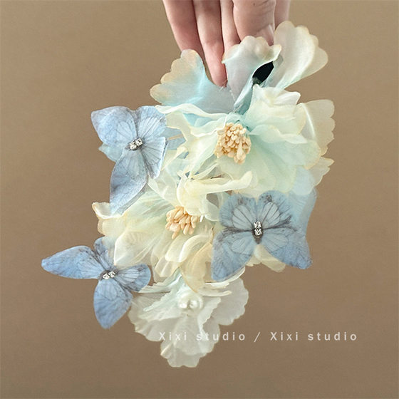 Butterfly Love Flower Early Spring Atmosphere Three-dimensional Butterfly Hairpin Female Mori Flower Duckbill Clip Fresh Sweet Niche Hair Accessories