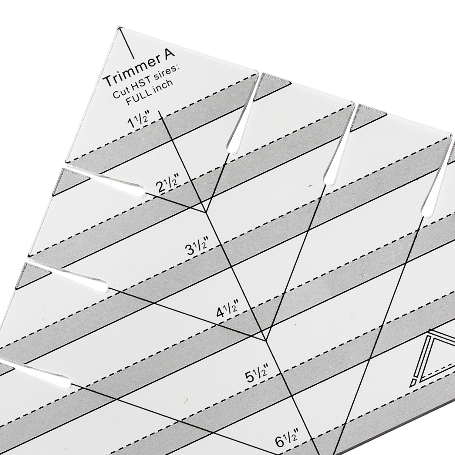 Regla de mosaico de costura de forma especial de bricolaje, plantilla de mosaico hueco, regla de posicionamiento triangular, regla de corte triangular de acrílico