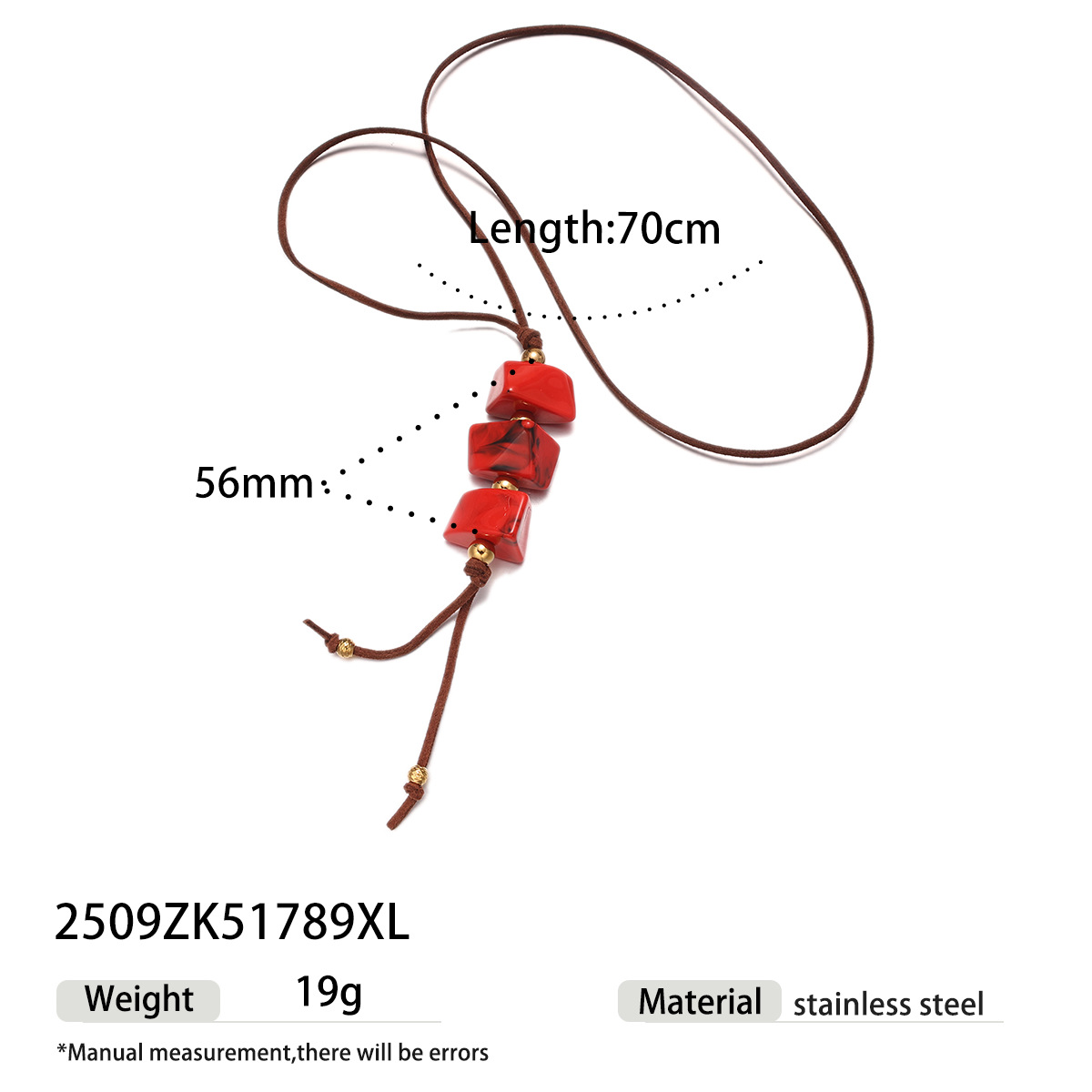 TENA acero inoxidable acrílico largo collar ligero de lujo empalme colgante de cuentas cadena de suéter ventas calientes transfronterizas image 9