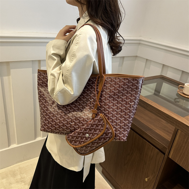 Bolsa de gran capacidad para mujeres otoño y invierno versátil 2024 nueva bolsa de compras casuales de hombro, bolsa de viaje de moda