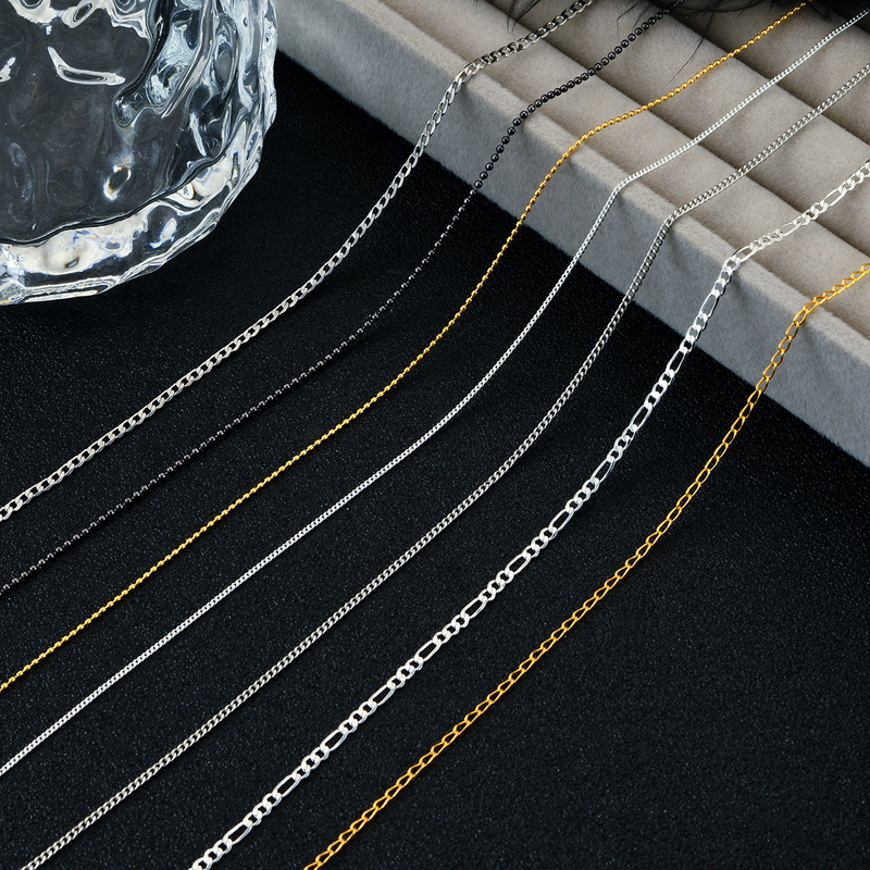 50cm Japanese-Style Nail Art Fine Chain Accessories Trendy Metal 3D Nail Punk Style Fine Bead Chain Nails