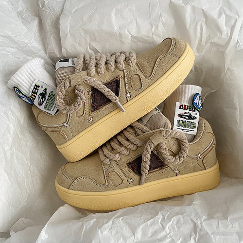 National trend ins style niche trend retro sports shoes men's ulzzang contrast color college thick-soled couple casual sneakers
