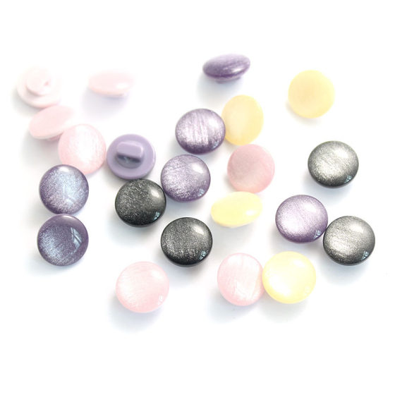 Pearl glitter resin mushroom high-leg button color shirt sweater button new solid color 11.5mm