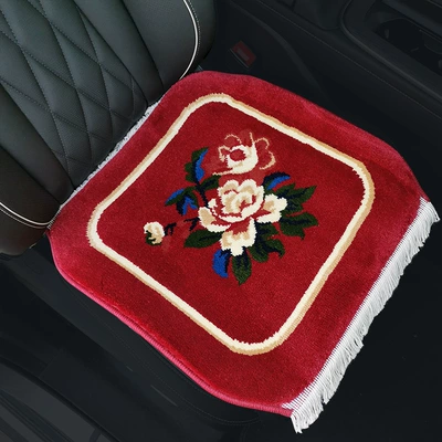 Wool pad, Type Seat Cushion Wool Cushion - red-butterfly-flower-single-seat-super-soft-encrypted-anti-slip