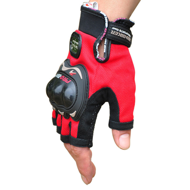Guantes de moto todoterreno primavera y verano dedo completo antideslizante resistente a la caída pantalla táctil transpirable Knight Racing medio dedo guantes