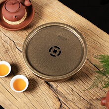 纯铜茶盘干泡台茶洗户外干泡茶盘功夫茶盘干泡台仿古茶承纯铜茶具