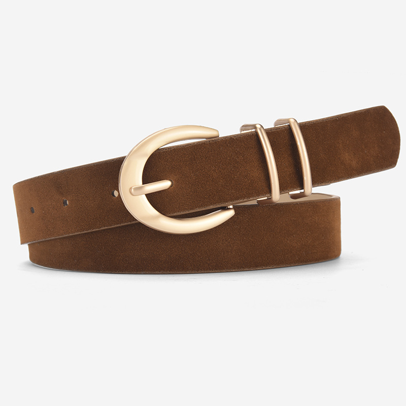 Cinturón Liso para Jeans de Mujer de PU con Hebilla de Aguja para Uso Casual image 8