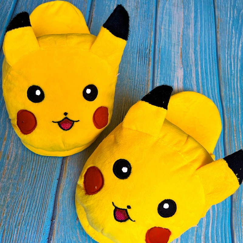Заводская direct Pikachu новогодние хлопковые тапочки - милые домашние плюшевые тапочки, теплый осень/зима