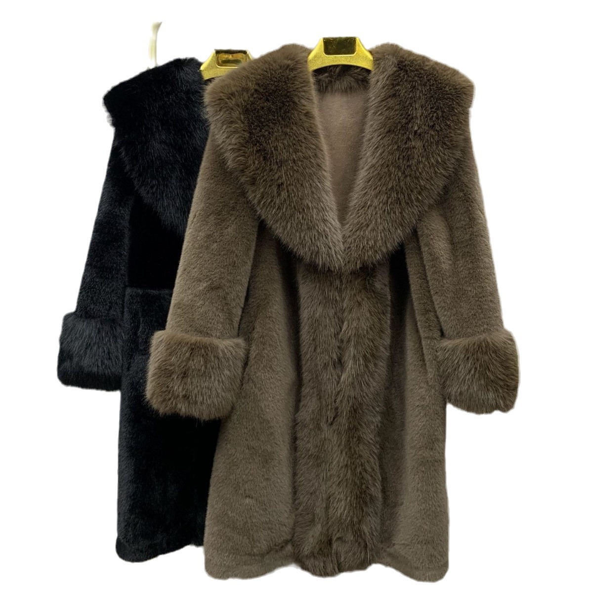 Dameskleding herfst en winter nieuwe bontjas dames lange slanke nerts toka dikke bontjas dames_voghion.com