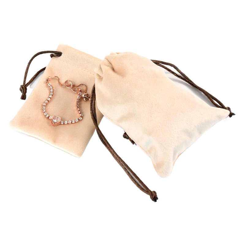 Bolsillo con cordón de franela, almacenamiento de joyas, bolsa de franela Lisi de alta gama, barra de labios, bolsa de joyería de joyería, spot al por mayor