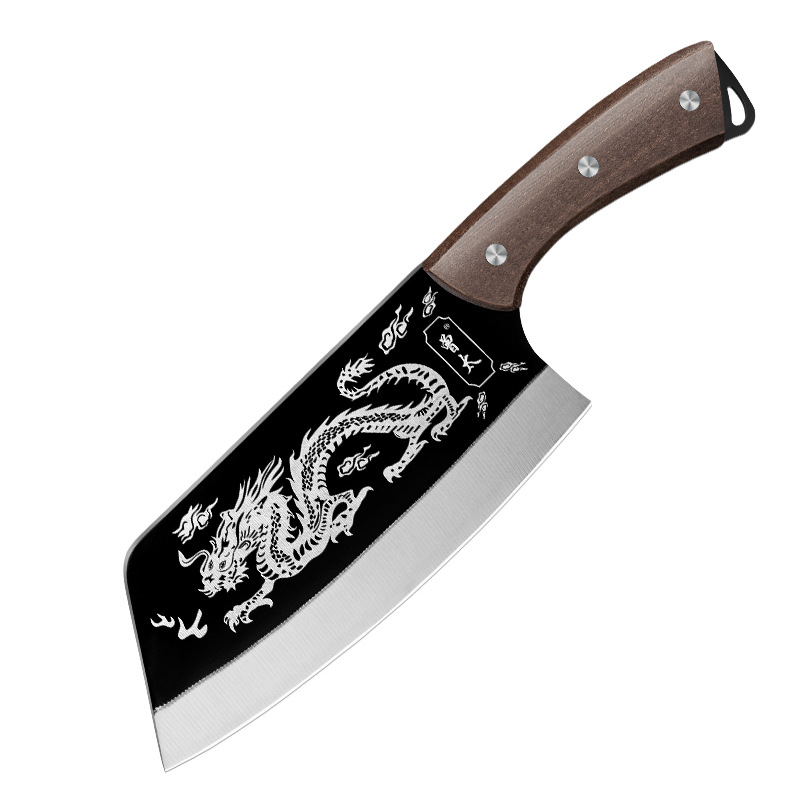 Corriendo ríos y lagos cuchillo de cocina forjado a mano patrón de dragón cuchillo de rebanar Acero inoxidable hogar afilado Cuchillo de cocina fábrica