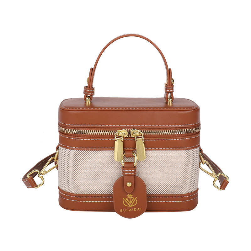Xiaoxiangfeng caja de mano pequeña bolsa cuadrada damas nuevo retro cross-border color empalme universal mochila de hombro