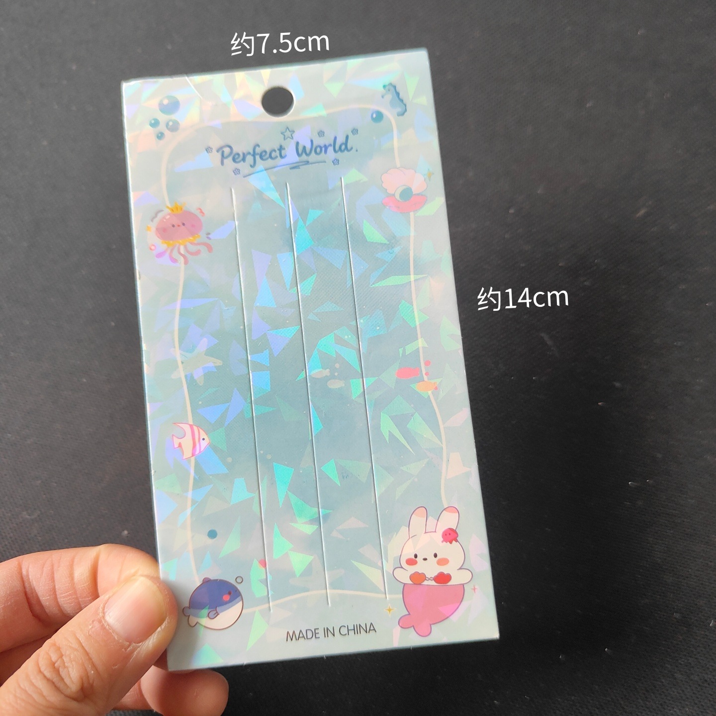 Multi-especificación azul marino tarjeta de papel clip de cabello tarjeta de embalaje flash láser diy material de joyería para el cabello