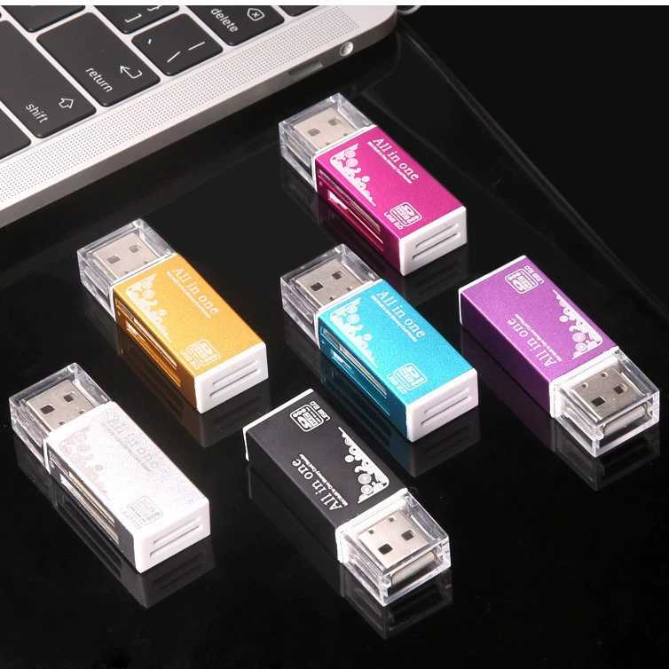 Кросс-бордер спот USB2.0 кард-ридер алюминиевый сплав цветной и изысканный мини С-ин-один высокоскоростной кард-ридер