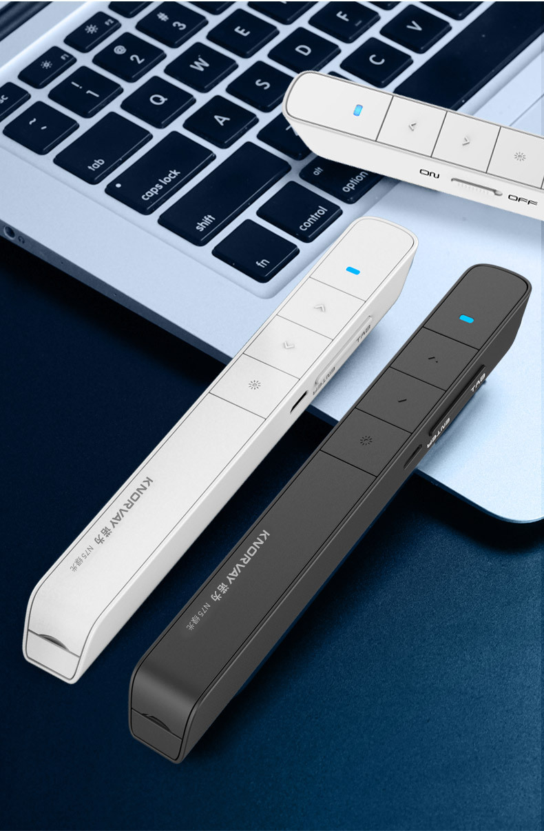 诺为N75C激光ppt翻页笔绿光LED液晶屏遥控器