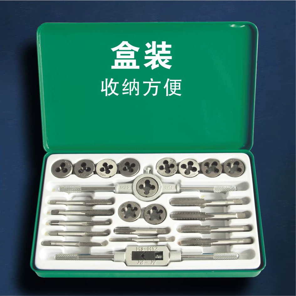 Инструмент Shengda 24 шт. M5-M12 Метрический Набор для метчиков Инструмент из легированной стали Комбинированный набор для нарезания резьбы