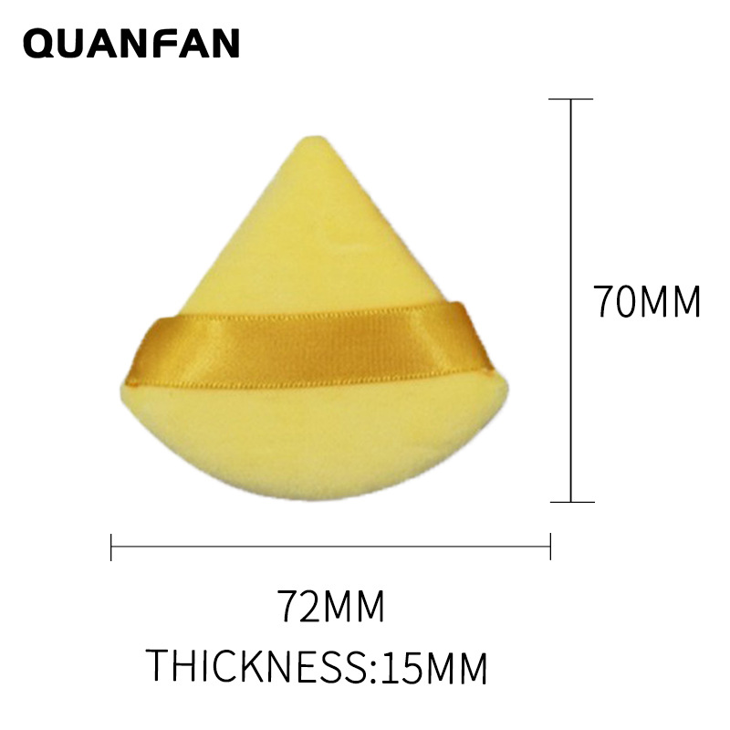 Nuevo triángulo negro soplo de polvo seco en forma de abanico de soplo de maquillaje soplo de polvo de miel mojado y seco herramientas de maquillaje de doble uso transfronterizo exclusivo