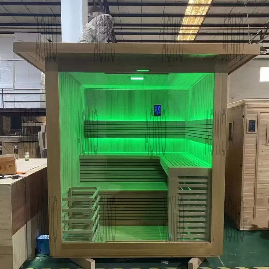 No calibrado al aire libre para uso de sauna de abeto de Canadá, horno de sauna de fuego infrarrojo lejano calentador