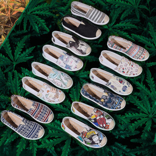 Old Beijing Cloth Shoes Women's Flats Flats Lazy Fisherman 2024 New Korean Style White Shoes Casual Canvas Shoes