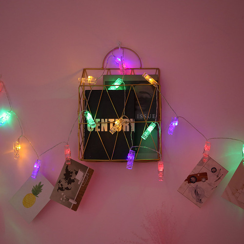 Manufacturer LED Clip Light String Photo Wall Decoration Light Holiday Party Arrangement Battery String Light USB Type Remote Control