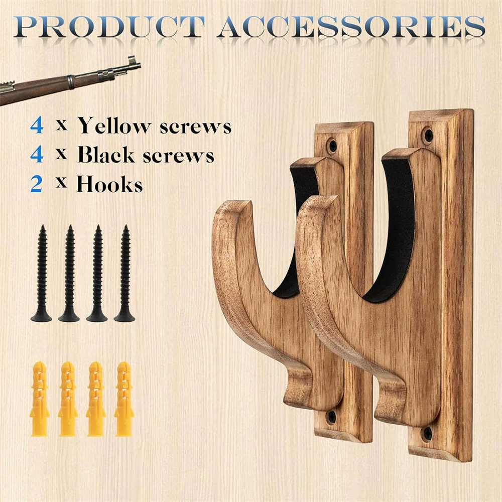 2PCS/сумка из массива дерева настенная стойка для пистолета игрушка витрина для дома настенная винтовка держатель для лука и стрелы
