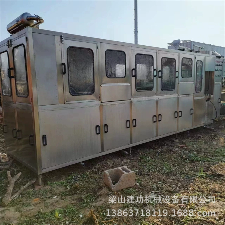 Б/у машина для розлива чистой воды, большая бочка воды, 5-галонная минеральная вода, полностью автоматическое оборудование для розлива, втягивание