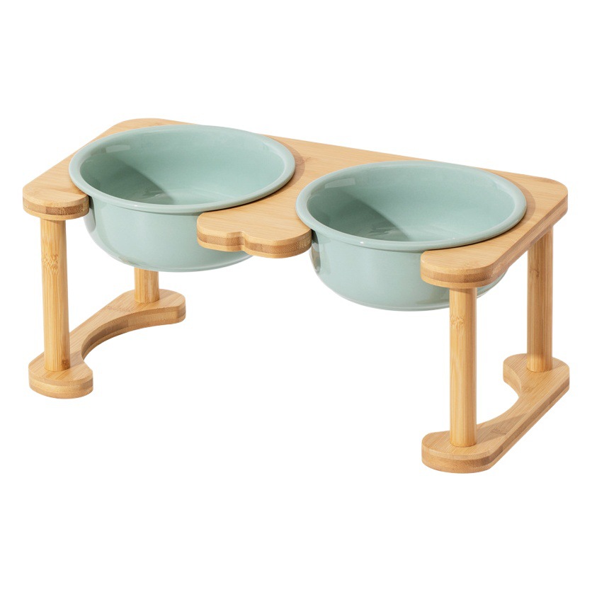 Tazón de cerámica para perros tazón de comida para perros tazón de agua para perros plato para perros gato doble tazón de protección columna cervical anti-golpe Amazon al por mayor